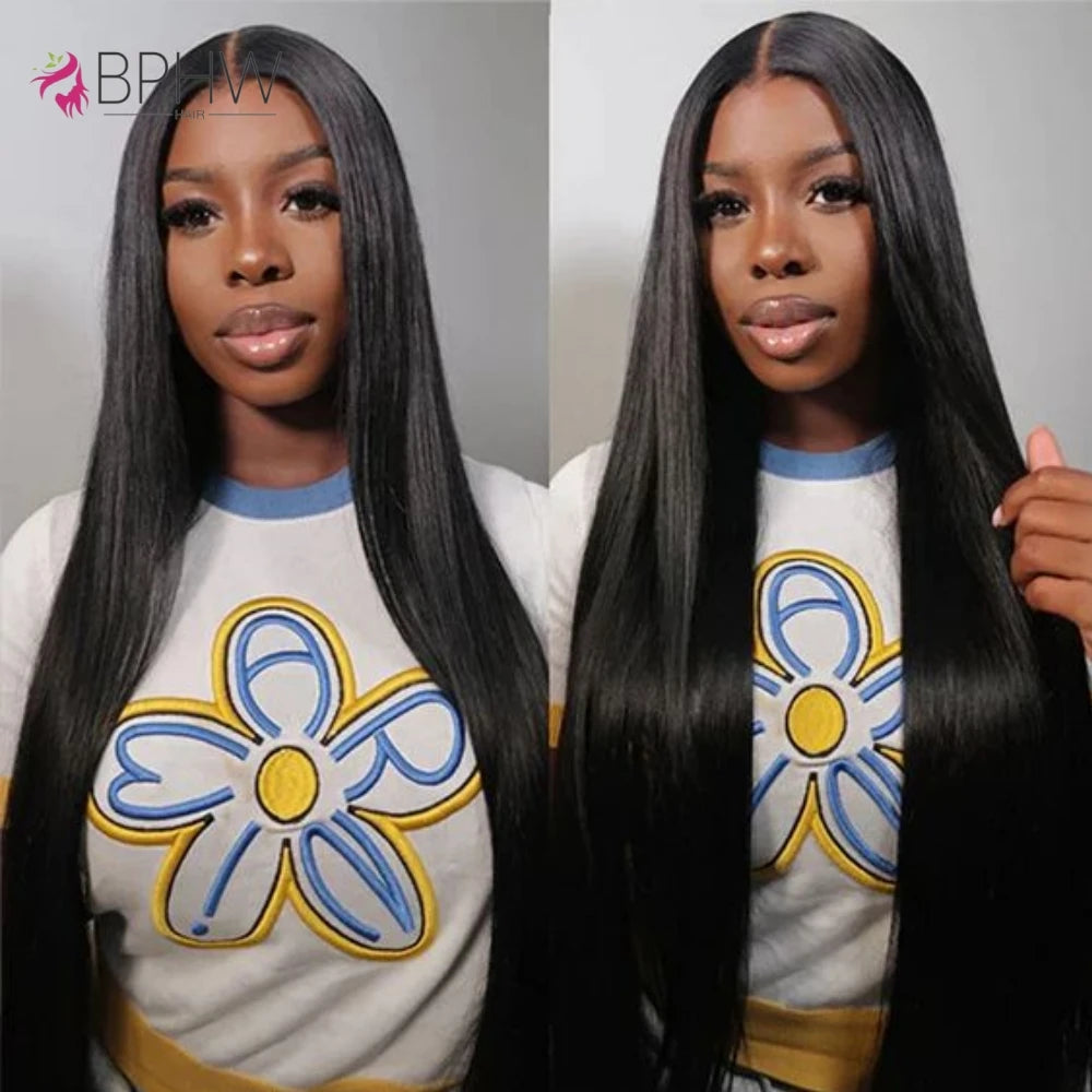 Straight Human Hair Bundles With Frontal Indian Hair Weave 3 Bundles With Lace Closure Wavy Human Hair Extensions Natural Color