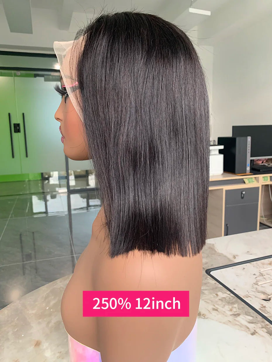 2x6 5x5 250 Density Raw 15A Bob Glueless Lace Wig Ready To Go Vietnamese Hair Original Super Double Drawn Closure Human Hair Wig