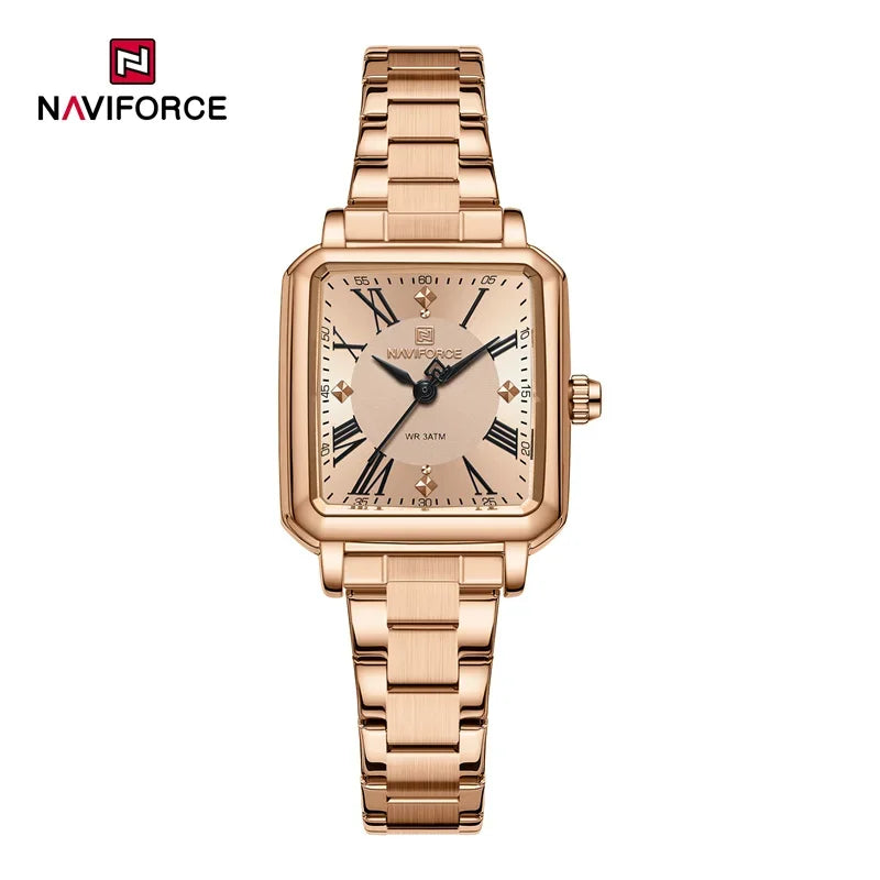 NAVIFORCE Fashion Ladies Watch Stainless Steel Waterproof