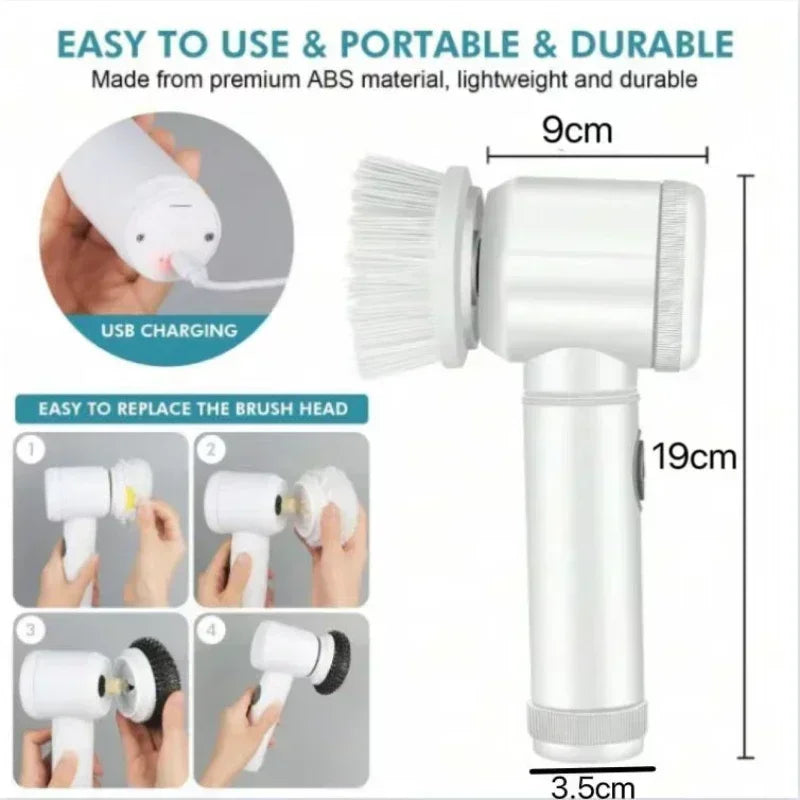Electric Spin Scrubber Bathroom Cleaning Brush