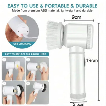 Electric Spin Scrubber Bathroom Cleaning Brush