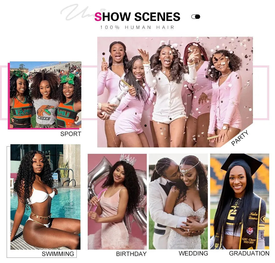 UNICE Black Cherry Colored Human Hair Wigs 7x5 & 13x4 Pre Cut Pre Bleached Glueless Wig Human hair Ready To Wear 150% Density