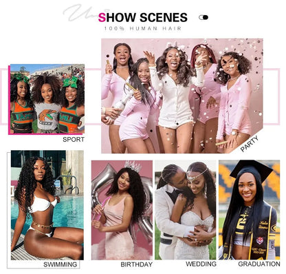 UNICE Black Cherry Colored Human Hair Wigs 7x5 & 13x4 Pre Cut Pre Bleached Glueless Wig Human hair Ready To Wear 150% Density