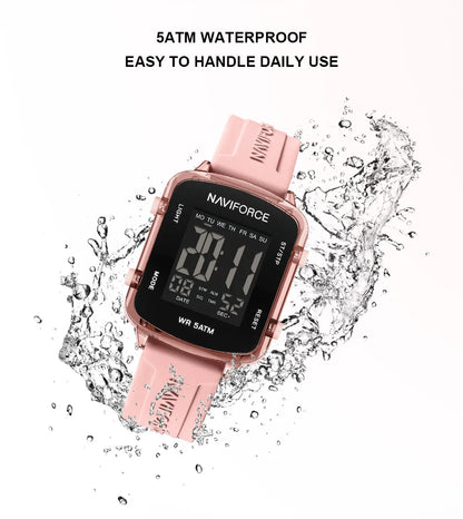 NAVIFORCE 2025 Fashion Watches for Woman LCD Digital Movement