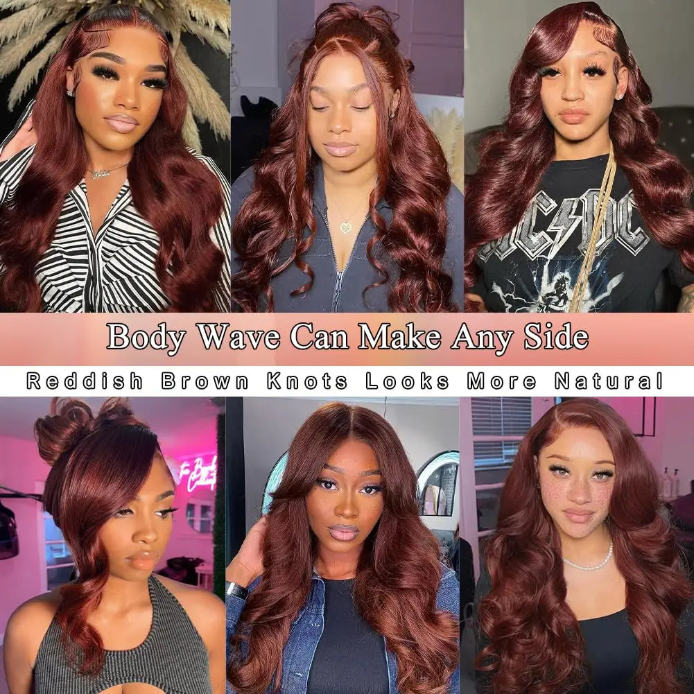 Body Wave 13x6 HD Lace Frontal Wigs Human Hair Colored Chocolate Brown Lace Front Wig 30 36 Inch Replacement Wig For Black Women