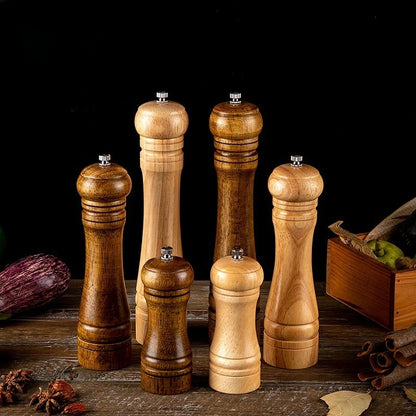 1/3pcs Wood Pepper Grinder,Salt Mill