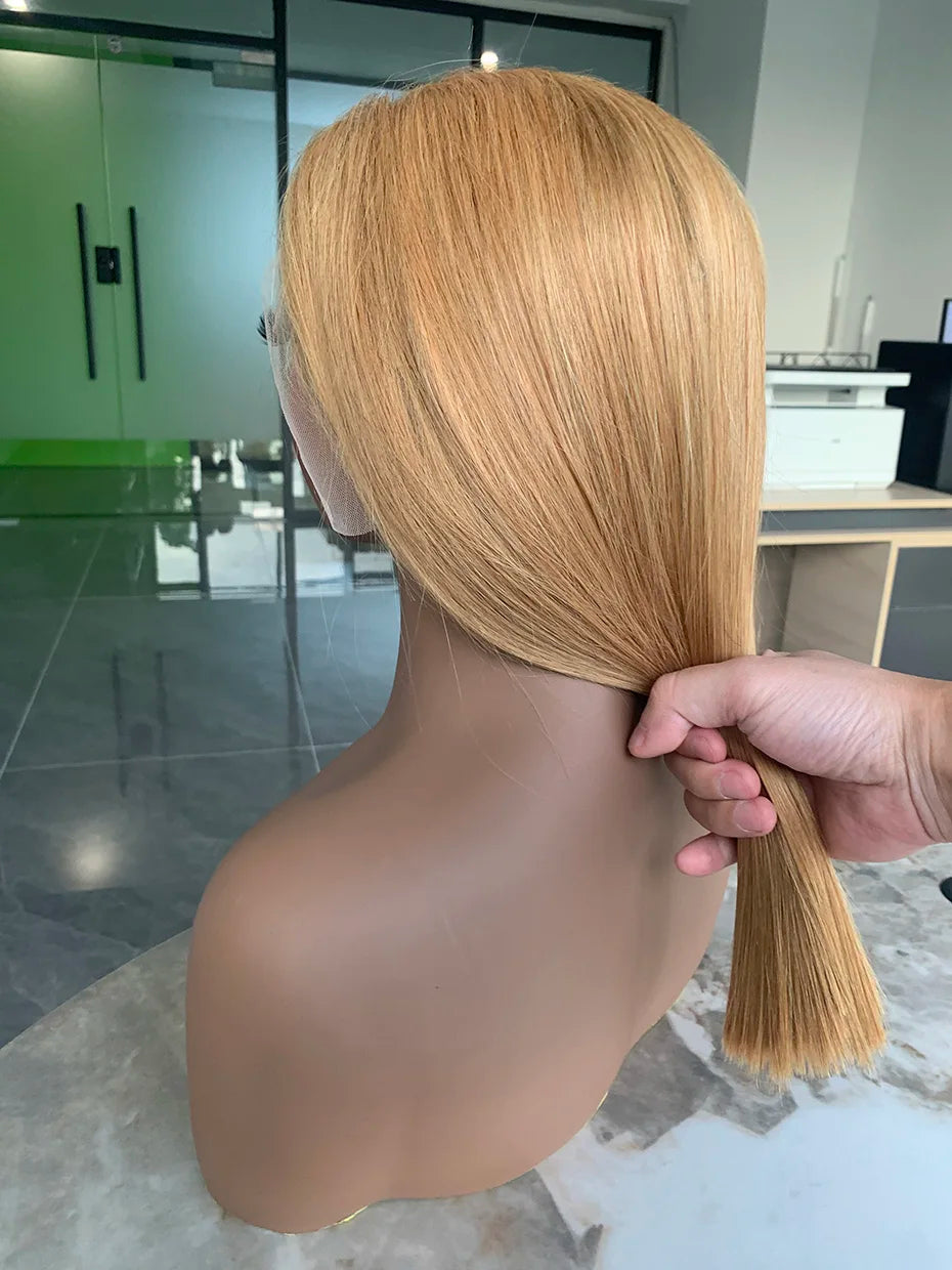 13x4 Bob 27# Colored Honey Blonde Wig Human Hair Vietnamese Closure Wig Human Hair Wigs Transparent Lace Frontal Wig Humain Hair