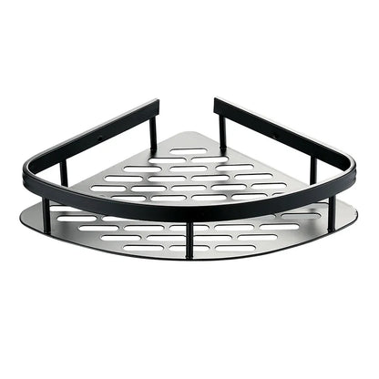 Bathroom Shelf Aluminum Alloy Shampoo Rack Makeup Storage Organizer Shower Shelf Bathroom Accessories No Drill Wall Corner Shelf
