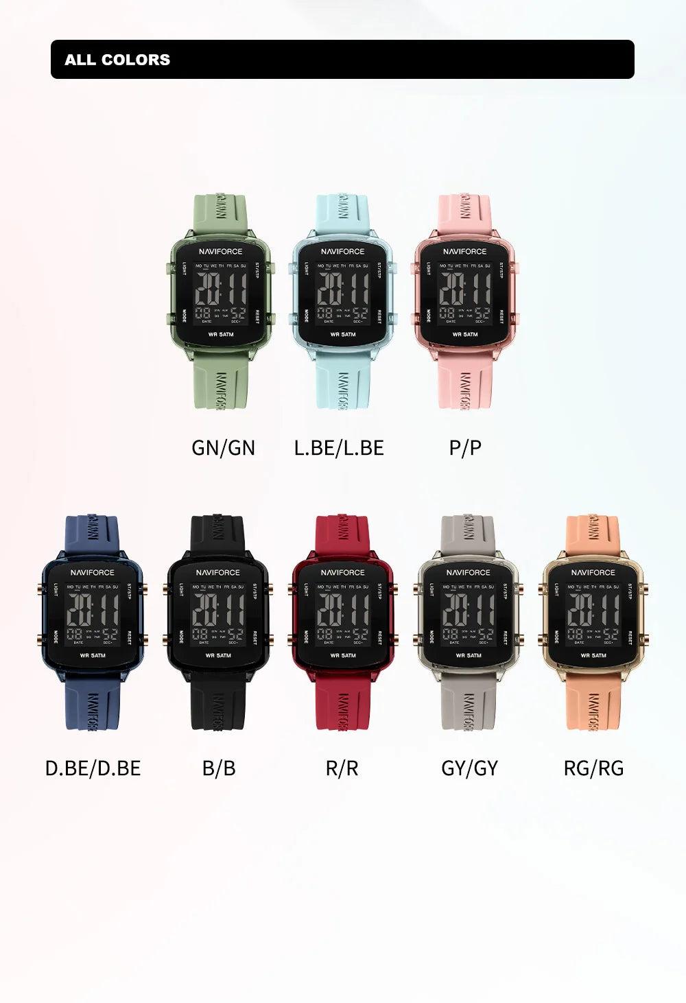 NAVIFORCE 2025 Fashion Watches for Woman LCD Digital Movement