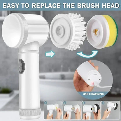 Electric Spin Scrubber Bathroom Cleaning Brush