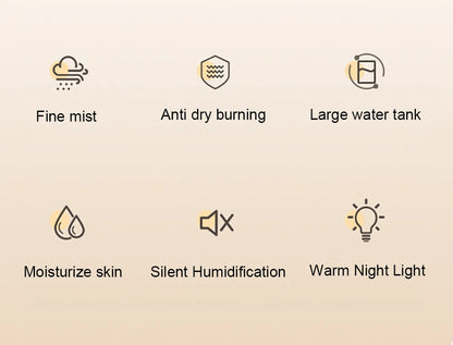 Air Humidifier Double Spray Port 1.3L Large Capacity Aroma Air Humidifier