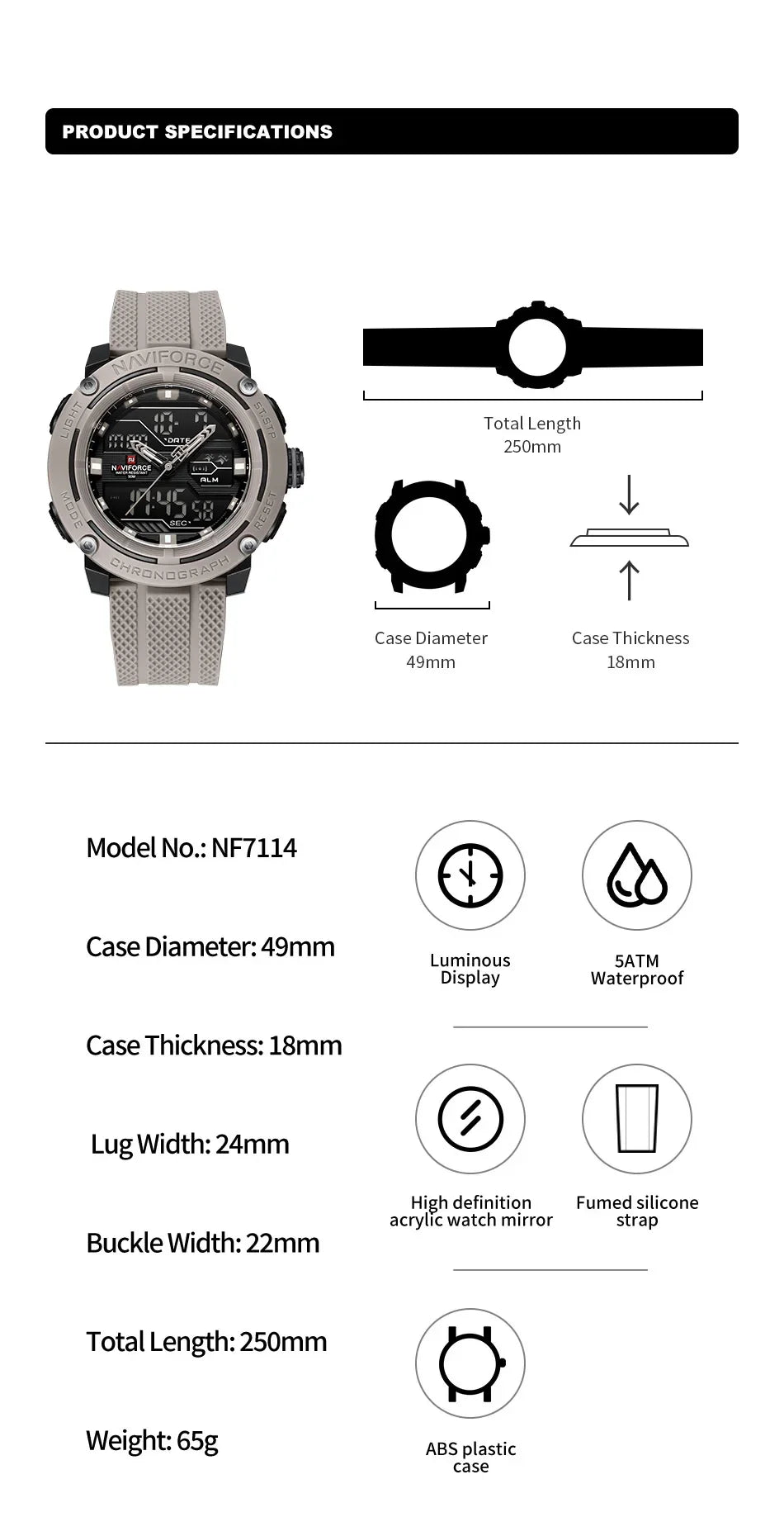NAVIFORCE Multifunction Man Wristwatches