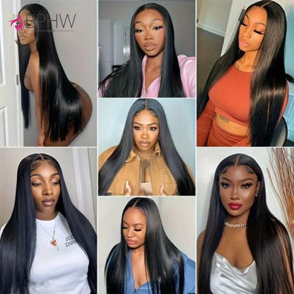 Straight Human Hair Bundles With Frontal Indian Hair Weave 3 Bundles With Lace Closure Wavy Human Hair Extensions Natural Color