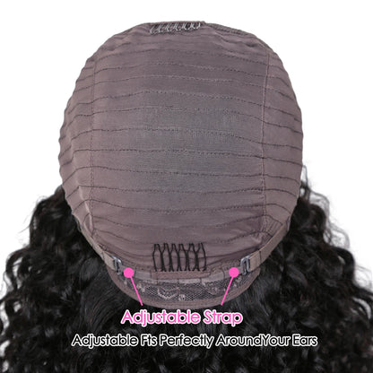 MISS ROLA Hair 13x4 Lace Frontal Human Hair Wigs Kinky Curly Human Hair Wigs Brazilian Remy Curly Hair Pre Plucked 180% Density