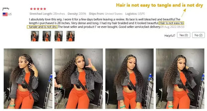 40 46 Inch Natural Color Deep Wave 13x4 13x6 HD Transparent Full Frontal Lace Curly Brazilian Human Hair Water Wigs 200 Density