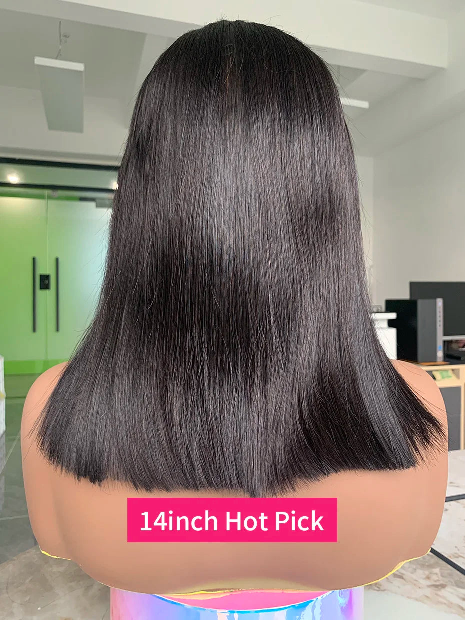 5x5 13x4 13x6 250 Density Bob Human Hair Wig 100% Raw Vietnamese Double Drawn Human Hair Lace Frontal Wig 16 18 20 22 24 26 inch