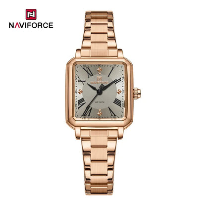 NAVIFORCE Fashion Ladies Watch Stainless Steel Waterproof