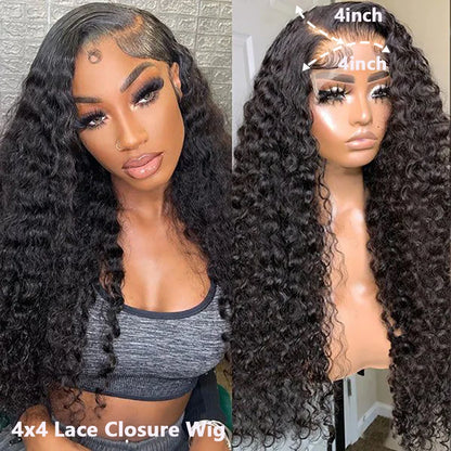 Loose Deep Wave 13x6 Lace Frontal Wig Human Hair Wigs Women Raw Indian 30 Inch Lace Front Wig 5x5 Lace Closure Wig