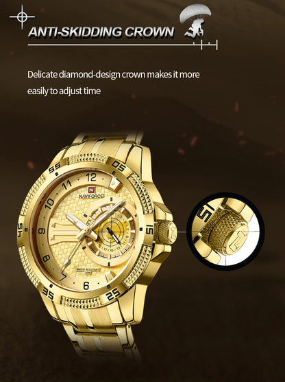 NAVIFORCE Brand Fashion Men's Quartz Watches Waterproof