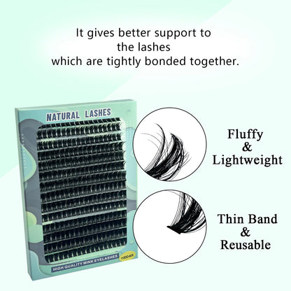 DD Curl Eyelashes Extension Natural Thick Mink Faux Eyelash 3D Fluffy