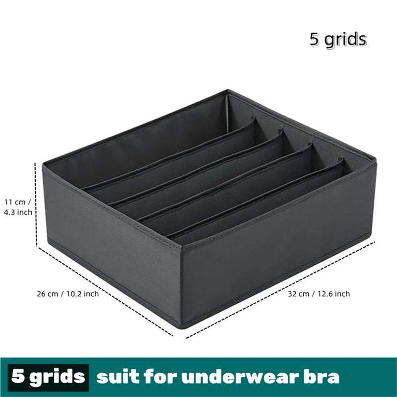 Socks Underwear Organizer Storage Box Washable Odorless Storage Box Drawer Organizer For Lingerie Bras Socks Leggings Organizers