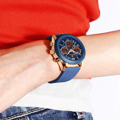 NAVIFORCE Luxury Elegant Women Watch Double Display Waterproof