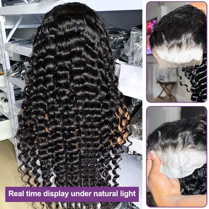 Luvin Loose Wave 13x6 HD Lace Frontal Wigs Loose Waves Wig Human Hair Brazilian Loose Deep Wave Curly Wigs Human Hair For Women