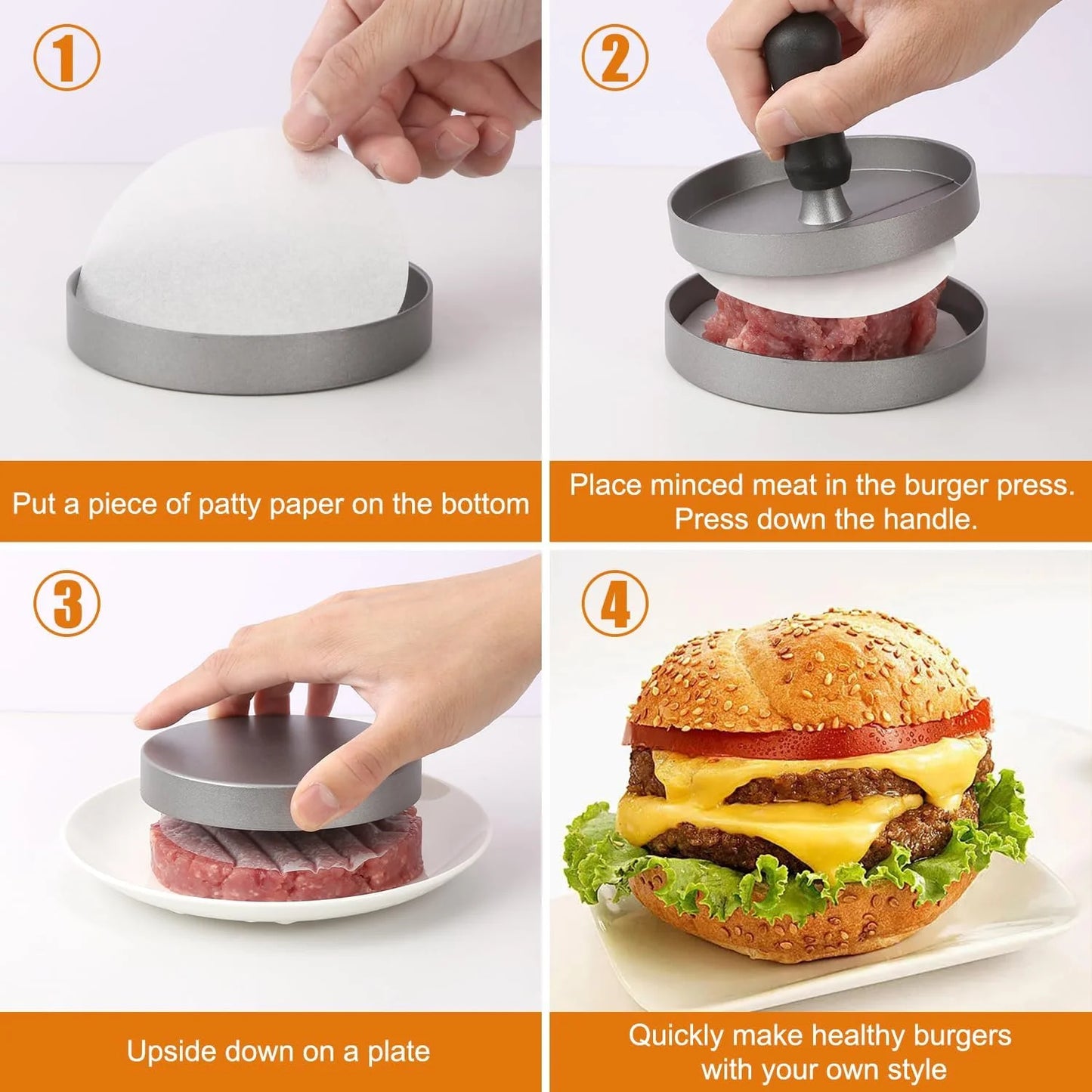 Burger Press Tool Patty Maker Aluminum