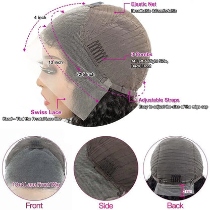 13x4 Lace Frontal Wig Pixie Cut Wig Brazilian Human Hair