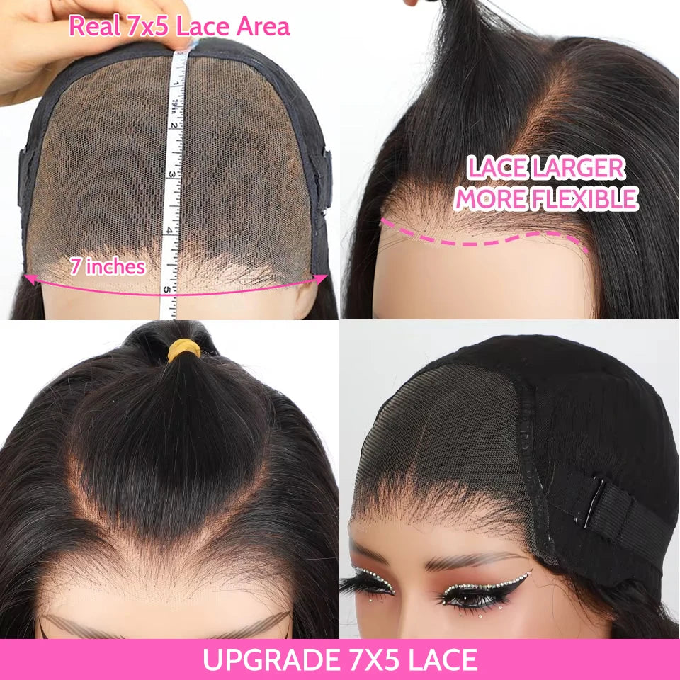 Hair Glueless Wigs Human Hair Ready To Wear Straight