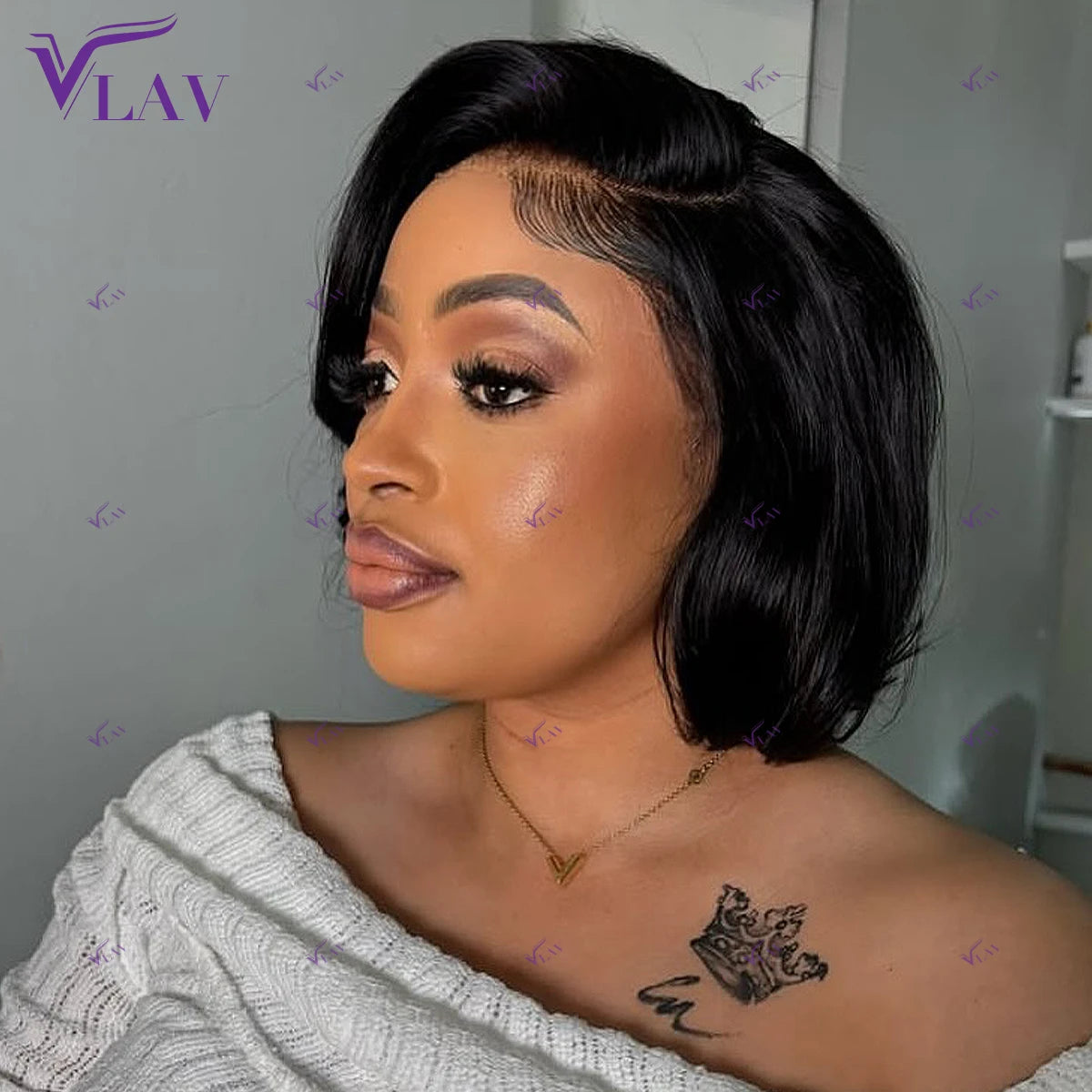 Glueless Short Bob Straight Wigs Human Hair 13×4/13×6 HD Lace Frontal Wigs Wear And Go 360 HD Transparent Lace Human Hair Wigs