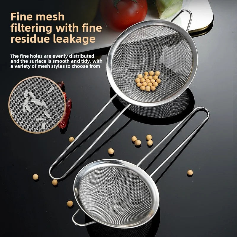 Mesh Filter Sieve Stainless Steel Slotted Spoon Kitchen Set of 3