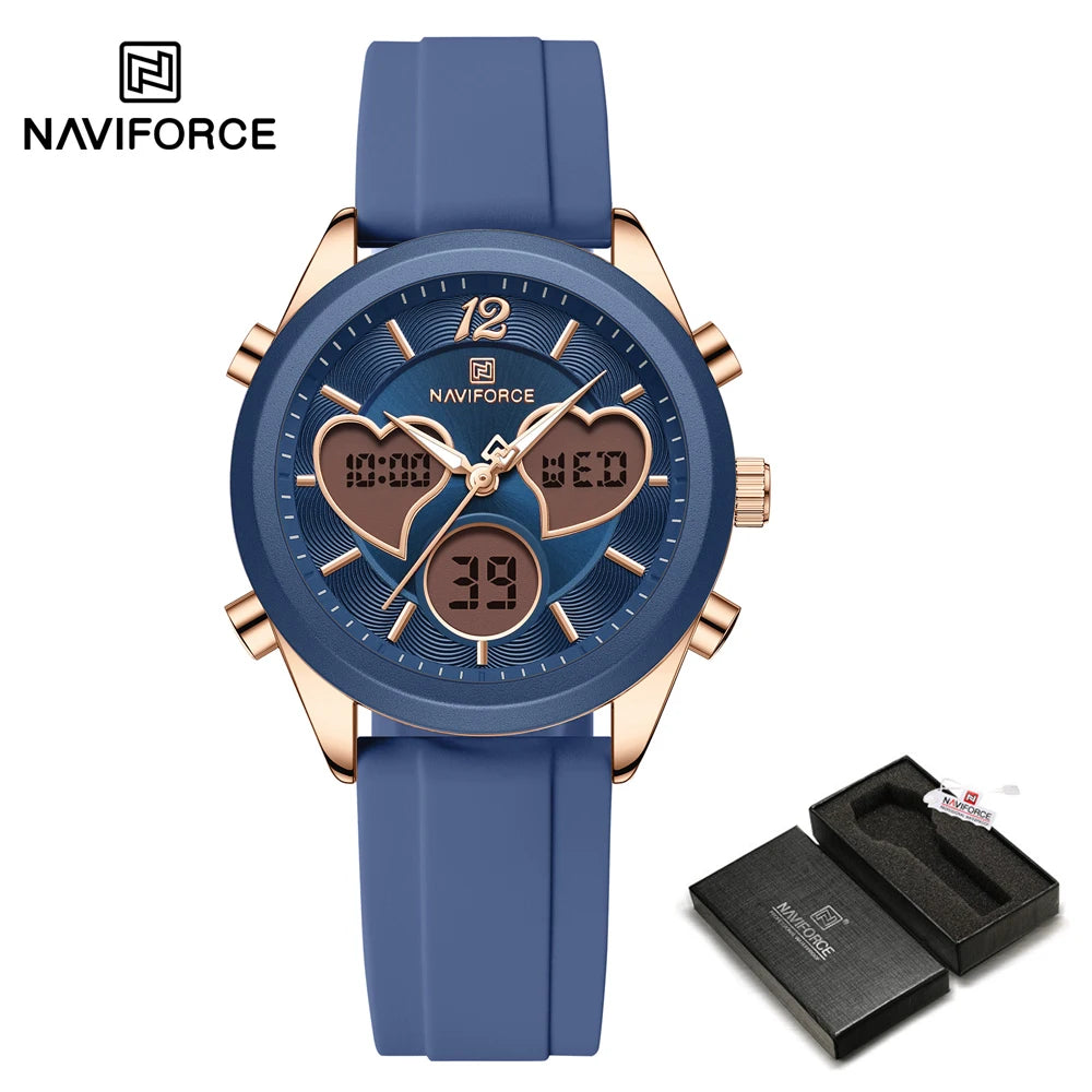 NAVIFORCE Luxury Elegant Women Watch Double Display Waterproof