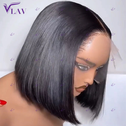 Glueless Short Bob Straight Wigs Human Hair 13×4/13×6 HD Lace Frontal Wigs Wear And Go 360 HD Transparent Lace Human Hair Wigs