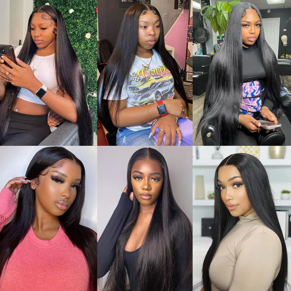 Bone Straight Glueless Wigs Human Hair Pre Plucked Wear To Go Lace Front Wig Brazilian Human Hair Wigs For Women Pre Cut Lace