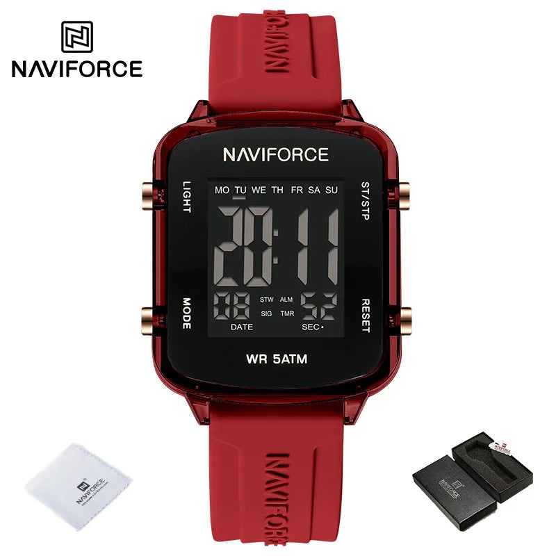 NAVIFORCE 2025 Fashion Watches for Woman LCD Digital Movement