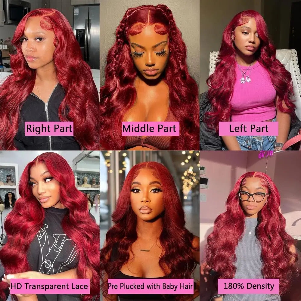 Body Wave 13x6 HD Lace Frontal Wigs Human Hair Colored Chocolate Brown Lace Front Wig 30 36 Inch Replacement Wig For Black Women