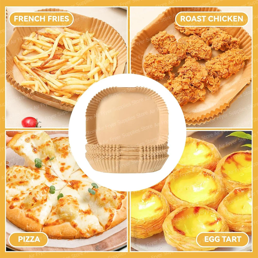 Air Fryer Baking Paper Square Parchment Paper Liners for Ninja/Cosori/Instant Pot 3-12L Airfryer