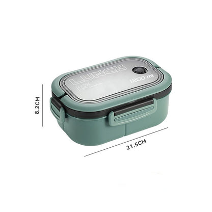1200ML 2 Layer Bento Lunch Box With Spoon Fork