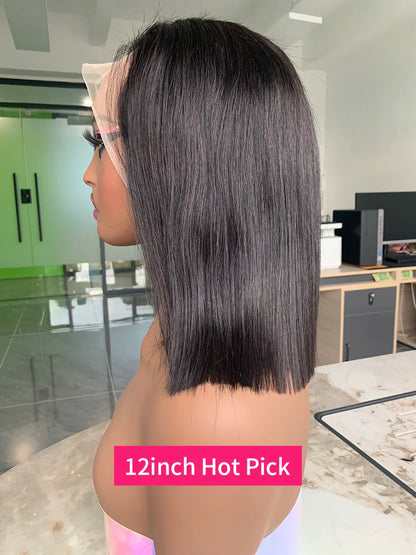 5x5 13x4 13x6 250 Density Bob Human Hair Wig 100% Raw Vietnamese Double Drawn Human Hair Lace Frontal Wig 16 18 20 22 24 26 inch