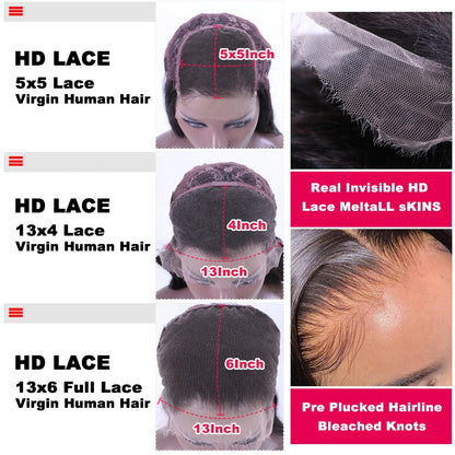 Real Invisible HD Lace Wigs Deep Curly Wave Natural Hairline Human Raw Hair Wigs Indian Pre plucked Lace Front Human Hair Wigs