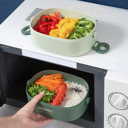 2000ML Lunch Box Portable 3 Layer Bento Box Leakproof