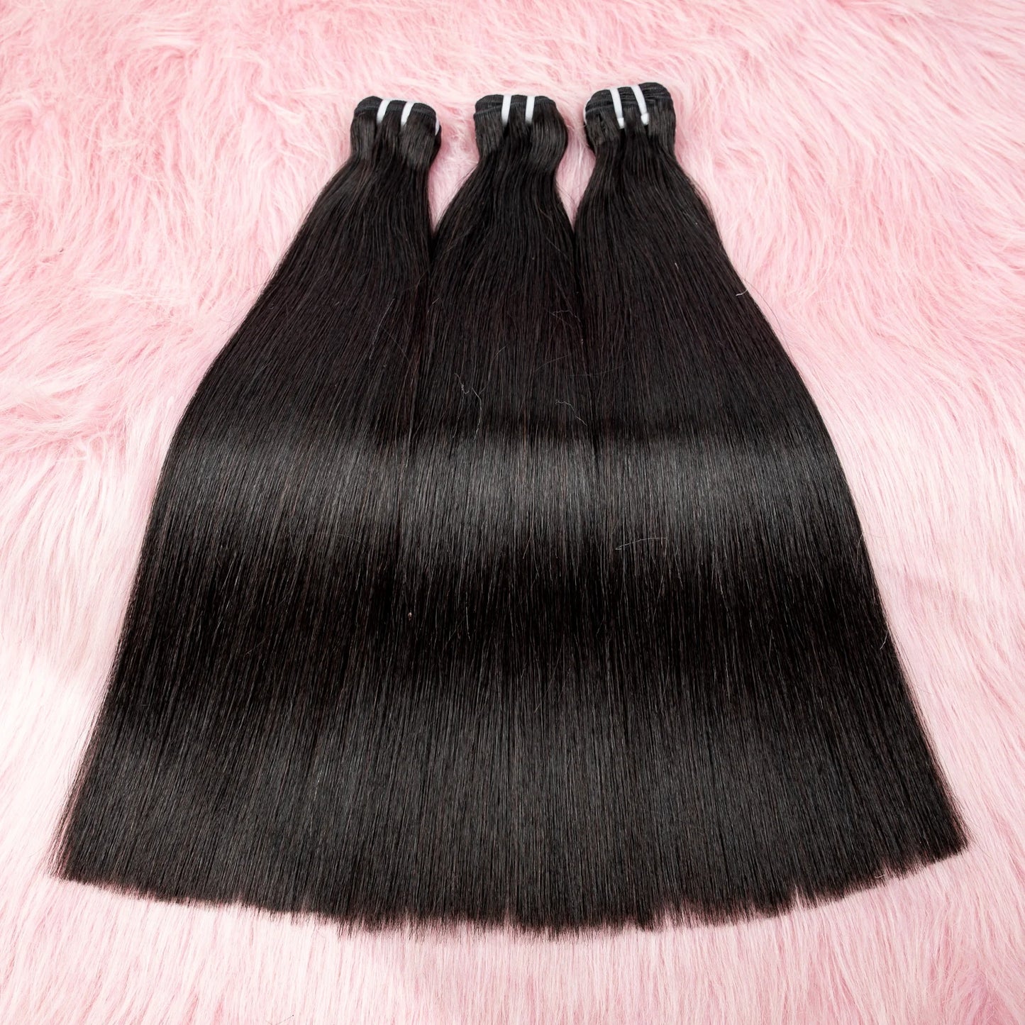 16A Vietnamese Double Drawn Bone Straight Bundles with Lace Closure Raw Hair Bundles Raw Hair