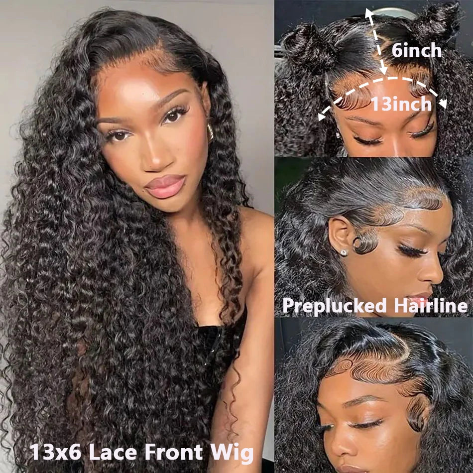 Loose Deep Wave 13x6 Lace Frontal Wig Human Hair Wigs Women Raw Indian 30 Inch Lace Front Wig 5x5 Lace Closure Wig