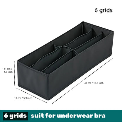 Socks Underwear Organizer Storage Box Washable Odorless Storage Box Drawer Organizer For Lingerie Bras Socks Leggings Organizers