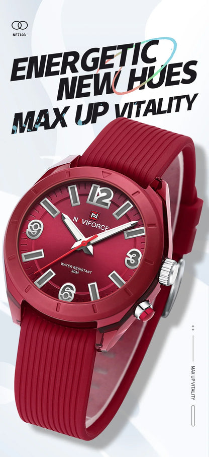 NAVIFORCE Women Fashion Watch Waterproof Personality Ladies Quartz