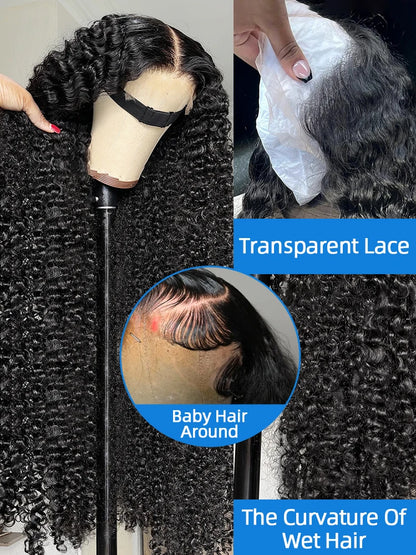 Xcurly 30 inch Loose Deep Wave Glueless 5x5 Ready to Wear Lace Closure Wig Pre Plucked Water Curly HD Lace Front Human Hair Wigs