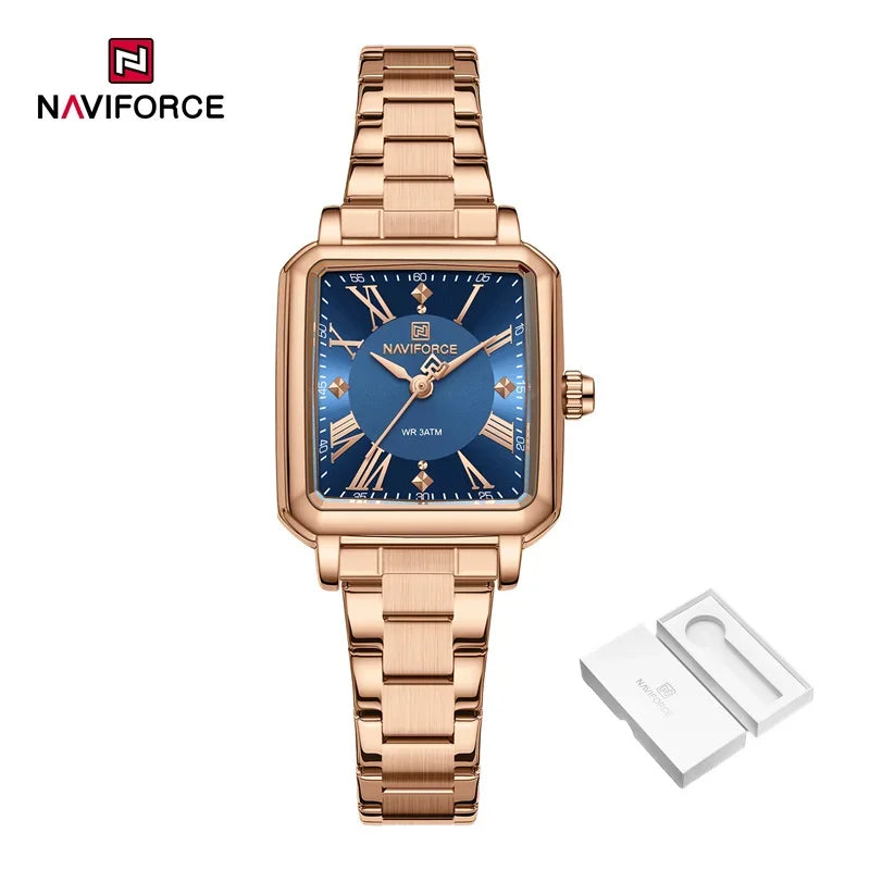 NAVIFORCE Fashion Ladies Watch Stainless Steel Waterproof