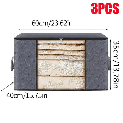 1/3pc Large Capacity Clothes Storage Bag Foldable Blanket