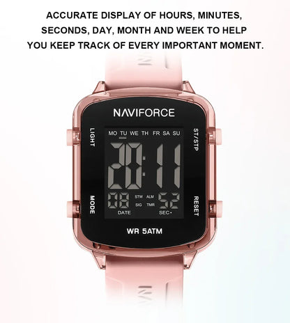 NAVIFORCE 2025 Fashion Watches for Woman LCD Digital Movement